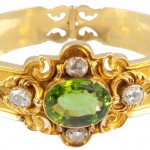 1880s Victorian Peridot & Diamond Bracelet