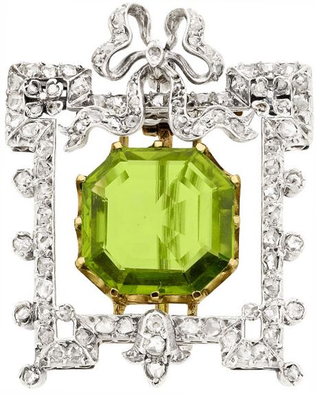 20th Century Peridot Brooch